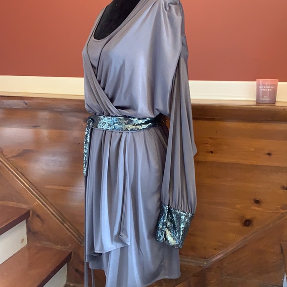 - Miss 60 Sequin Silver Dress - - Picture 4 of 10